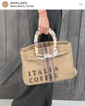 Load image into Gallery viewer, Cabana violet medium Italia coffee bag